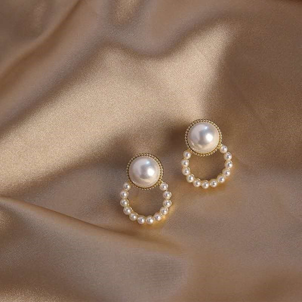 Sweet Pearl Flower Earrings